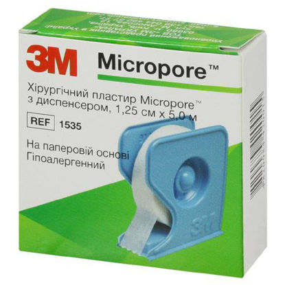 Світлина Пластир хірургічний Micropore 1.25 см х 5 м с диспенсером